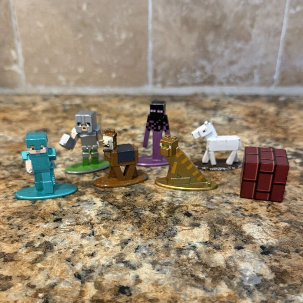 Jada Toys Minecraft 6pc Mini Figure Mixed Lot Steve Enderman metal 2020